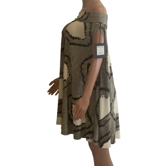 Norma Kamali Convertible Flared Skirt Dress M Black Tie Dye Off Shoulder Bandeau - Picture 16 of 16